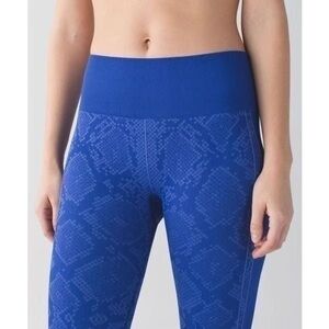 Lululemon Ebb To Street Pant Yoga, Gym leggings Heathered Sapphire Blue Women 4